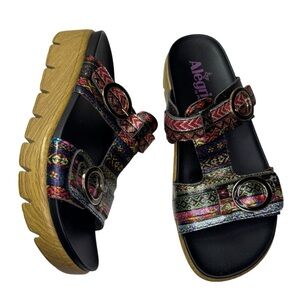 NEW Alegria Vita Pow Wow Slide Wedge Sandals Shoes 35 | 5-5.5 orthotic support